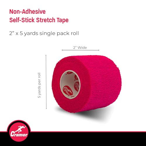 Cohesive Athletic Bandage Wrap - Pink Self-Stick Tape 2" x 5 yd