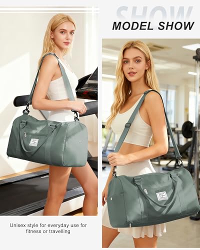 Waterproof Gym Bag with Shoe Compartment & Wet Pocket