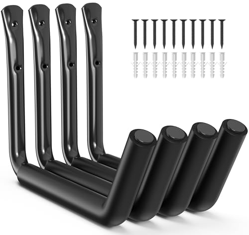 Heavy Duty Wall Mounted Garage Storage Hooks - 120 LB Capacity for Kayaks, Ladders, Bikes