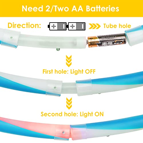 LED Light Up Hoop - 36 Inch Color Changing Fitness Hoop