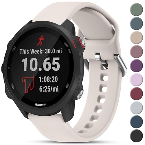 Meliya 20mm Garmin Forerunner 55/245/645 Replacement Silicone Band - Starlight Small