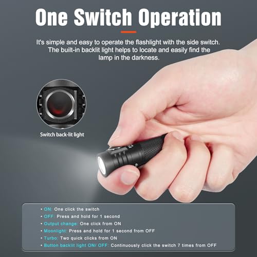 LUMINTOP Frog 2.0 Keychain Flashlight 600 Lumens Small LED Flashlight 443 ft Beam Distance Mini Light IPX-8 Waterproof (Battery & Charger Included)