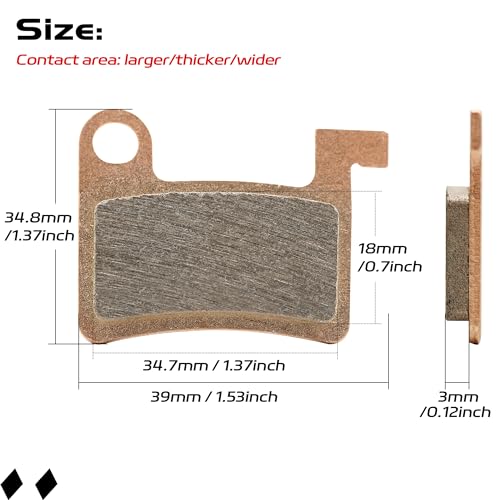 MT600 Electric Bike Disc Brake Pads - Sintered Metal, Two Pairs, Compatible with LD-200PLUS & LD4X-600