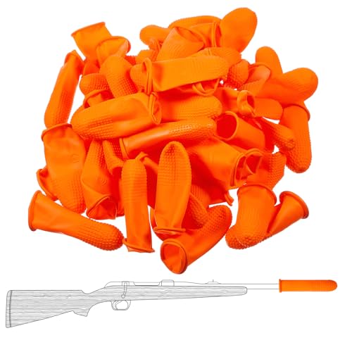 Rifle Muzzle Covers - 80 Pcs Latex Muzzle Protection - Orange