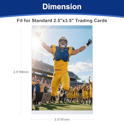 400 Pcs Top Loading Card Sleeves - Ultra-Clear Protectors for Standard Cards 2.5" x 3.5"