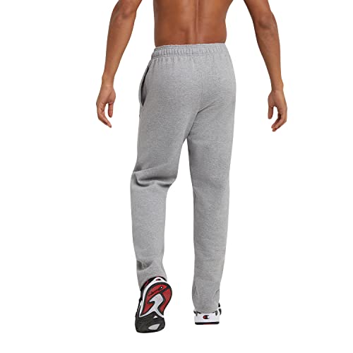 Open-Bottom Fleece Sweatpants - Standard Fit, Midweight, XX-Large - Platinum Silver Heather