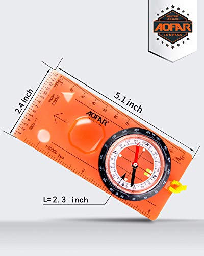 Lightweight Orienteering Compass for Kids - Easy Map Reading