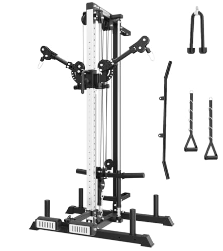 Cable Crossover Machine with Dual Swivel Arms - Black
