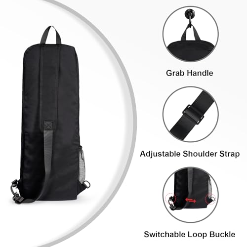 Yoga Mat Bag Carrier - Waterproof with Mesh Pockets - Black
