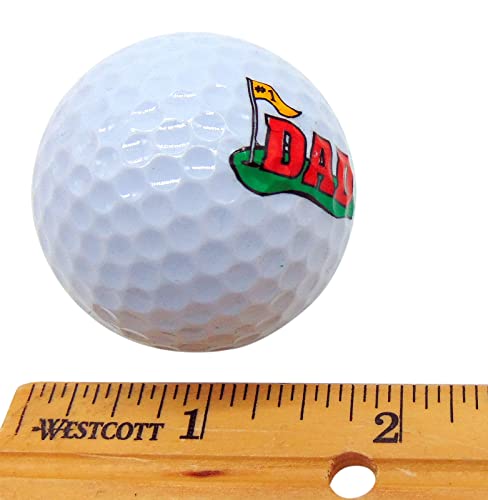 #1 Dad Golf Ball - Unique Gift for Father's Day or Birthday