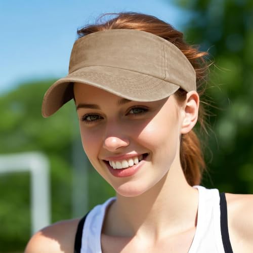 Adjustable Sun Visor Cap for Sports - Light Yellow