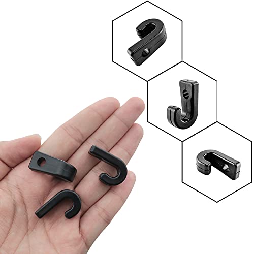 16pcs J Shape Nylon Down Hooks - 1 x 0.43 Inch for Kayaks
