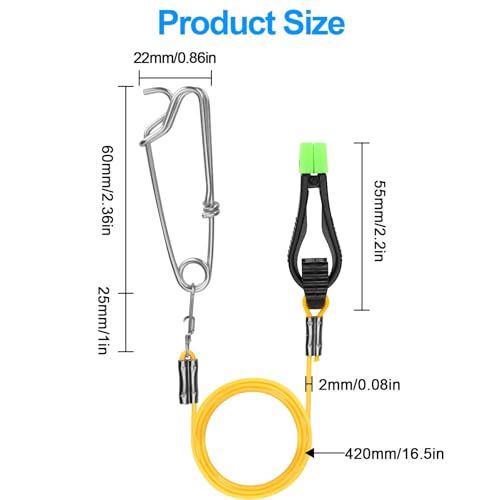 TSV 4-Pack Power Grip Line Release Clips for Fishing Down-Rigger & Trolling
