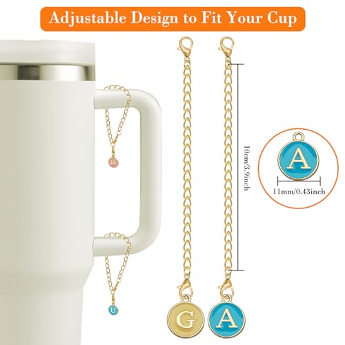 Personalized Letter Charms for Stanley Cup - 6pcs A-Z Set