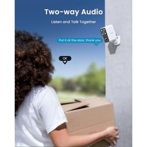 ieGeek Security Cameras Wireless Outdoor Pan Rotating 180¡Æ Home Security Cameras, 2.4G WiFi Camera Battery Powered with 2K Color Night Vision, Smart AI Detection, 2-Way Audio, Local/Cloud Storage,IP65