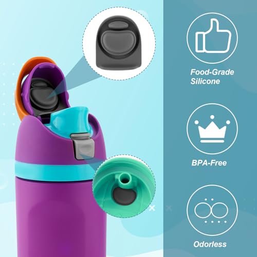 Replacement Stopper & Sealing Ring Set for Water Bottles - Grey 1