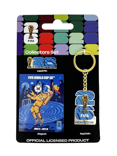 FIFA World Cup Houston Collector's Set - Lapel Pin, Keychain & Magnet