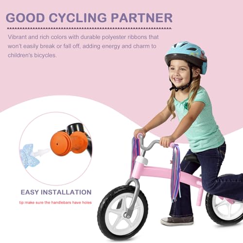 Kids Bike Streamers - Purple Handlebar Ribbons Tassels