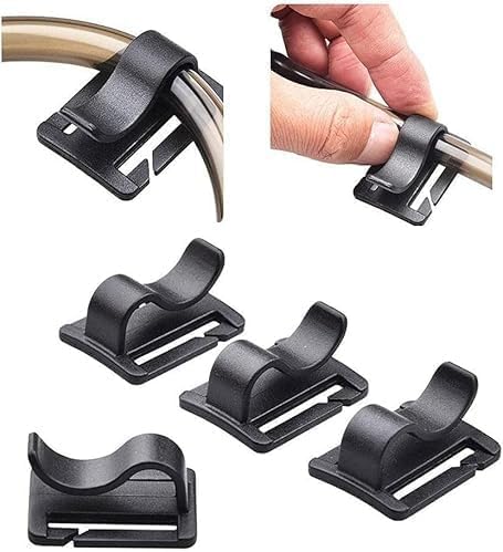 4-Pack Black Hydration Tube Clips for Outdoor Gear
