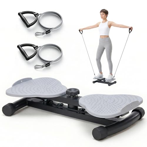Waist Twister Machine - Light Grey, 300 lbs Capacity, Noiseless Fitness Tool
