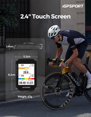 Wireless Bike Computer GPS with Touch Screen & Offline Map - BSC300T