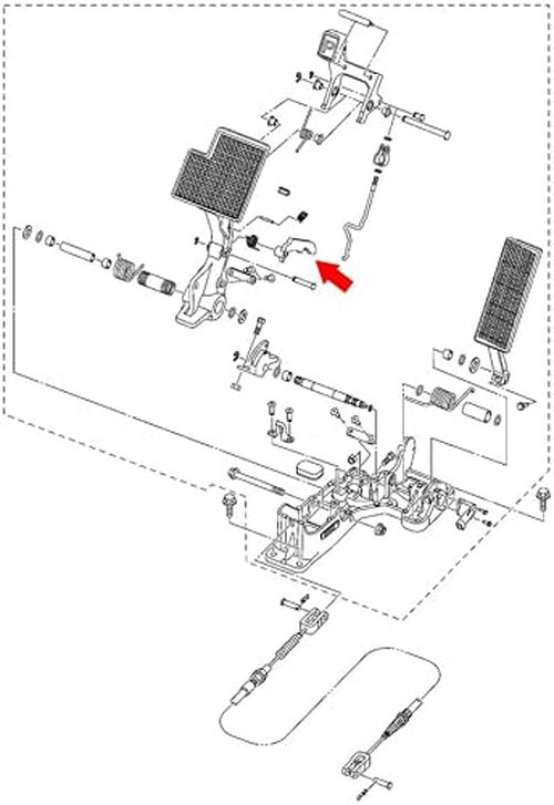 CLUBRALLY Golf Cart Yamaha Sector, Parking Brake with Return Torque Applicable to 2006-2011 Yamaha G29 JW1F56660000 JW1-F5666-00 JW1-F5658-01
