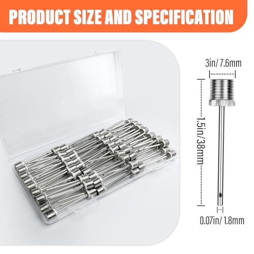 Ball Pump Needles - 50 Pack Heavy Duty Inflation Needles for Sports