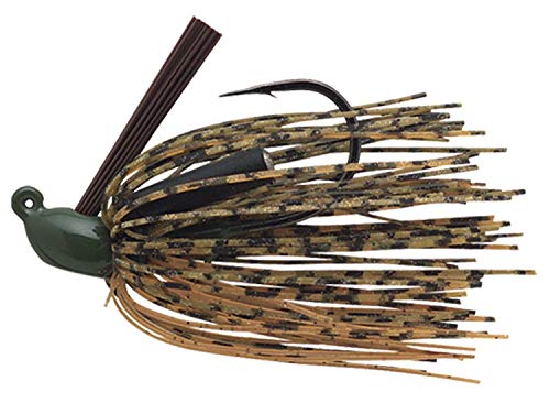 Boo Jig Bass Fishing Lure with Weed Guard - Watermelon Pumpkin 1/2 Oz