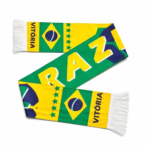 Soccer Fan Scarf - Double-Sided Cotton Fleece - Brazil
