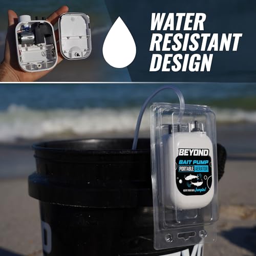Beyond Bait Pump 2-Speed Live Bait Aerator for Bait Buckets - 1-Pack