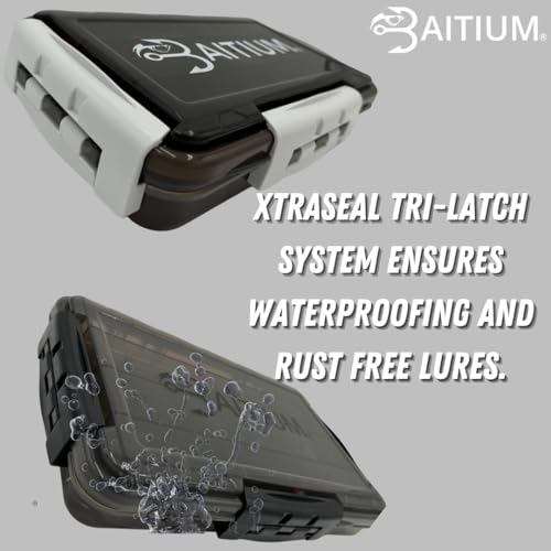 Baitium Waterproof XTRAseal 3600 Tackle Box Organizer with Dividers - Fishing Gear Storage
