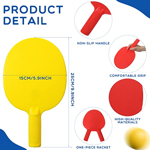 Classic 16Pcs Table Tennis Paddle Set – 8 Color Paddles, Plastic Rackets