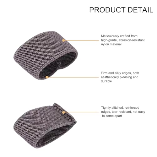 High-Elasticity Nylon Belt Keepers - 12 Pcs Grey Webbing Organizers