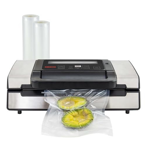 NESCO Deluxe Food Vacuum Sealer with Viewing Lid & Starter Bags