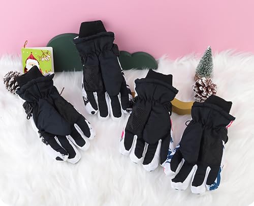 Kids Waterproof Winter Snow Gloves - Graffiti a, 6-9 Years