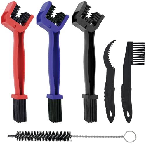 Bike Chain Cleaner Kit - 6-Piece Maintenance Tools for MTB & Motorcycle
