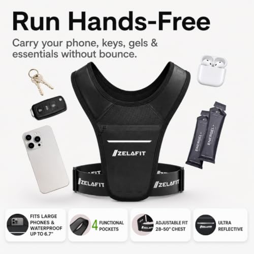 Lightweight Running Phone Holder Vest - Secure Fit for All Smartphones