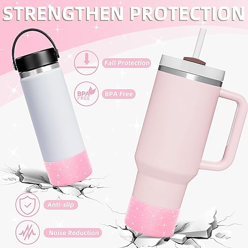Glitter Silicone Boot for Stanley Tumbler 30oz & 40oz - Translucent Pink