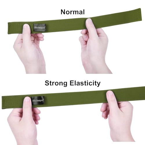 Elastic Cowboy Boot Straps - 2 Pcs Garter Blousing Bands, Army Green 12 Inches