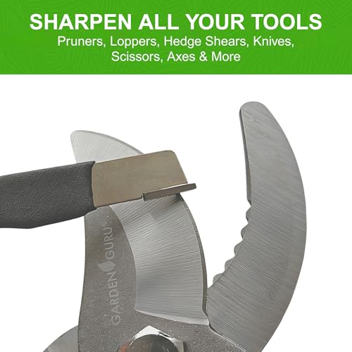 5" Handheld Multi-Purpose Garden Tool Blade Sharpener - Ergonomic Non-Slip Handle