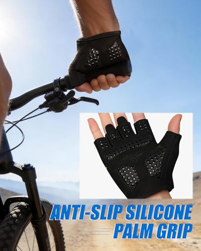 Padded Cycling Gloves for Men and Women - Anti-Slip Breathable - Medium