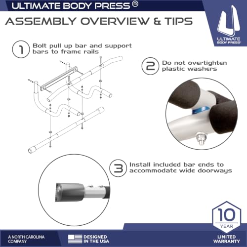 XL Doorway Pull Up Bar with Elevated Bar & Adjustable Width