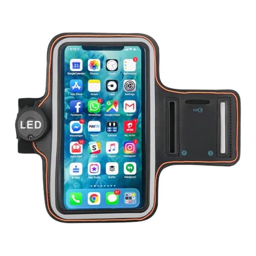 JogBrite LED Sports Armband for Sony Walkman NW-ZX707 - High Visibility