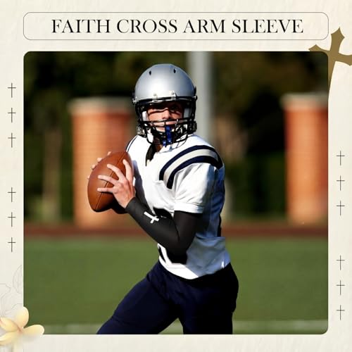 Cross Arm Sleeves for Football - 2 Pairs, White & Black