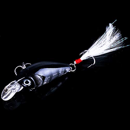 5 Pack Crankbait Fishing Lures with 3D Eyes - Bass & Freshwater