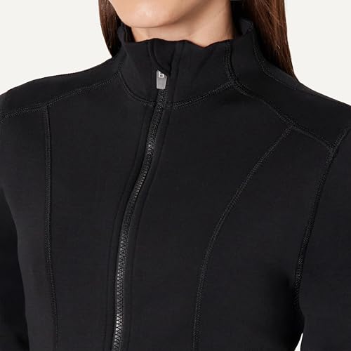 Women's Active Slim-Fit Zip Through Jacket - Large / Black
