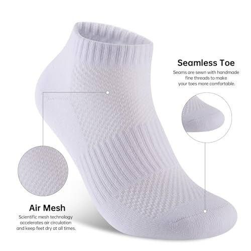 Womens Cotton Ankel Socks, Athletic Performance Running Moisture