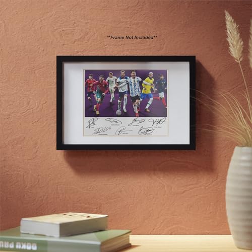 Cristiano Ronaldo, Lionel Messi & Neymar Jr Signed Photo - 8x10 Wall Art