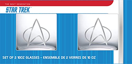 Star Trek Next Generation Whiskey Glasses Set of 2 - 10 oz Collectible Gift