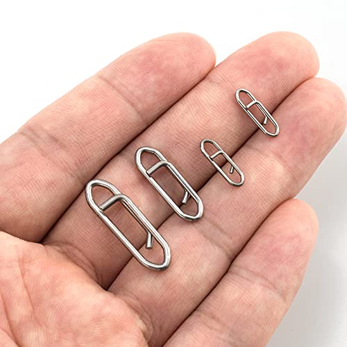 Fishing Speed Clips - Quick Change Stainless Steel Snaps, 75LB, 20 Pack